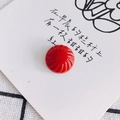 Accessorio fai-da-te tondo in resina rossa con texture a spirale per orecchini - Rosso (Stile 10)