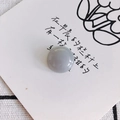 Flat round purple marble bead for DIY jewelry and phone case charms macro detail view - Gray Purple Ink Style (3#)