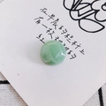 Close-up of a smooth round cabochon bead in pale green jade stone for DIY accessories - Light Green Jade Style (8#)