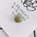 Macro shot of grass green marbled round flat bead for DIY shoes and phone cases - Grass Green Swirl Style (9#)