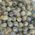 Perle colorate con effetto aurora arcobaleno per creazione di braccialetti fai da te - Perlina Rotonda Cangiante Aurora - Tinta Marrone (A74 Marrone)