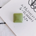 Square grass green resin accessory with glossy finish for DIY jewelry and crafts - Grass Green (6#)