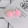 Boucles d'oreilles clous roses scintillantes en résine pour la création de bijoux DIY - Paillettes Roses (7#)
