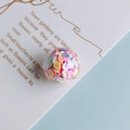 Perle transparente DIY avec paillettes cœur macaron pour accessoires de bijoux - Cœurs Colorés (9#)