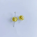 Perle en verre jaune transparent avec smiley pour bijoux DIY sur tige métallique - Style Expression Souriante (31#)