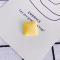 Square candy yellow resin flatback accessory for DIY phone cases and jewelry charms - Bright Yellow (9#)
