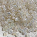 Perle a fiori in acrilico traslucido con finitura aurora arcobaleno per gioielli - Perlina a Forma di Fiore Cangiante - Bianco Cangiante (A62#)