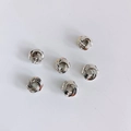 Cuentas de metal retorcidas de plata pulida para hacer joyas DIY y collares - 4# Blanco K