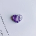 Macro detail of a heart-shaped purple resin charm with artistic oil painting swirl texture - Purple Marbled(4#)