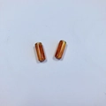 Coppia di perline cilindriche in resina ambrata per creazione gioielli fai-da-te - 28# Ambra Trasparente