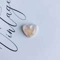 Pink and yellow oil painting marble heart-shaped accessory with polished finish - Pink Yellow Marble Texture (5#)