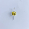 Perle rétro en verre peint à la main avec visage souriant jaune pour bijoux DIY - Style Épingle Décorative Emoji Jaune (33#)
