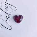 Vintage style heart-shaped resin accessory in deep purple with marbled oil painting texture - Purple Red Flowing Texture (8#)