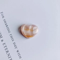 Ciondolo cuore in resina rosa lucida con strisce arancioni per decorazione cover - Motivo Marmo Rosa E Arancione (5#)