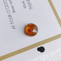 Runder Bernstein-Resin-Anhänger mit orangefarbener Marmorierung für DIY-Schmuck - 2#