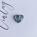 Heart-shaped vintage oil painting accessory in gray-blue marble texture finish - Grey Blue Marble Texture (11#)