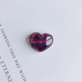 Ciondolo a cuore in resina con stile pittura a olio viola e rosso per custodie - Motivo Marmo Viola E Rosso (8#)