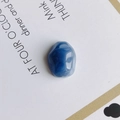 Charm irregolare in resina marmorizzata blu con motivo a onde per cover cellulari - Marmo Blu (5#)