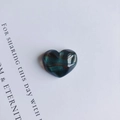 Ciondolo a cuore in resina blu scuro effetto pittura a olio con glitter per cover fai-da-te - Motivo Blu Notte Stellato (10#)
