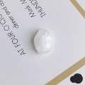 Perla geometrica in resina con trama marmo bianco per gioielli e custodie per telefoni - Bianco Latte Marmorizzato (6#)