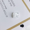 Macro view of square resin charms with grey marble texture for DIY jewelry making - White Gray Marble (2#)