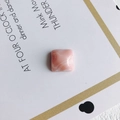 Close-up of pink marble resin charm for DIY jewelry and phone case accessory - Pink White Marble (3#)