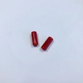 Perline cilindriche rosse in resina lucida con foro verticale per creazione gioielli - 34# Rosso Scuro