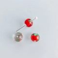 Perles en verre artisanales avec motif pomme rouge et feuille verte pour bijoux DIY - Style Pomme Rouge et Feuille Verte (9#)