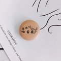 Minimalist light brown leather button with heart and star prints for DIY sewing - 15# Pink