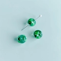Perles en verre vert transparent avec motif trèfle pour création bijoux DIY - Style Perles Lampwork Vertes (10#)
