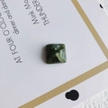 Square dark green marble resin charm with flowing artistic texture for DIY jewelry - Dark Green Marble (4#)