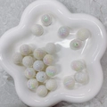 Perle in acrilico a spirale bianco perla iridescente per creazione di gioielli fai da te - Perlina Sferica a Spirale Bianco Perlato Cangiante (A91#)