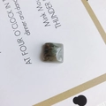 Square marble resin charm in grey-green ink wash style for DIY jewelry and phone cases - Gray Green Marble (9#)