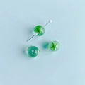 Perle en verre vert translucide avec motif étoile souriante pour bijoux DIY - Style Smiley Étoile Verte (14#)