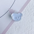 Primo piano di un ciondolo a forma di orso in resina azzurra per accessori fai-da-te - 2# Blu