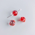 Perles en verre transparent fait main avec motifs étoiles rouges pour bijoux DIY - Style Motif Étoile Rouge (18#)