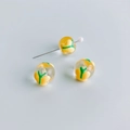 Perle fleur en verre peint à la main pour création de colliers et bijoux DIY - Style Motif de Fleur 3D (20#)