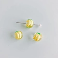 Perles en verre jaune peintes à la main avec motif banane pour bijoux DIY - Style en Forme de Banane (21#)