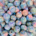Perline sferiche in acrilico con effetto sfumato aurora per creazione di braccialetti - Perlina Rotonda Cangiante Sfumata Aurora - Colori Misti (A5#)