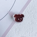 Accessorio in resina a forma di orso marrone scuro per elastici e gioielli - 1# Marrone Scuro
