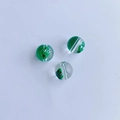 Green handmade cartoon glass frog beads with center holes for DIY jewelry making - Green Monster Style (22#)