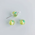 Perles en verre DIY avec motif poire peint à la main pour création de bijoux - Style Motif Poire (22#)