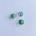 Three cute green cartoon face glass beads for DIY handmade jewelry and bracelets - Green Smiling Figure Style (21#)