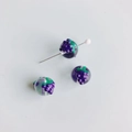 Trois perles en verre violettes avec motifs de raisin pour la création de bijoux DIY - Style Motif Raisin Violet (23#)