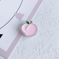 Grazioso accessorio pesca in resina rosa con foglie verdi per fai da te e gioielli - Rosa Pesca (6#)