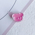 Pink resin gummy bear jewelry charm with glossy finish for DIY hair accessories - 5# Rose Pink