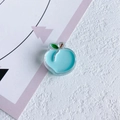 Ciondolo gioielli DIY, forma di pesca in resina blu brillante con foglie verdi - Colore Blu Brillante (7#)