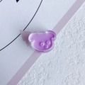 DIY translucent purple resin bear accessory for phone grips and creative jewelry crafts - Purple