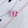 Ciondolo a farfalla in resina rosa per elastici capelli fai-da-te e accessori fatti a mano - Rosa