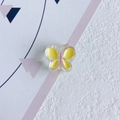 Ciondolo a farfalla in resina DIY per accessori capelli in giallo e rosa trasparente - Giallo